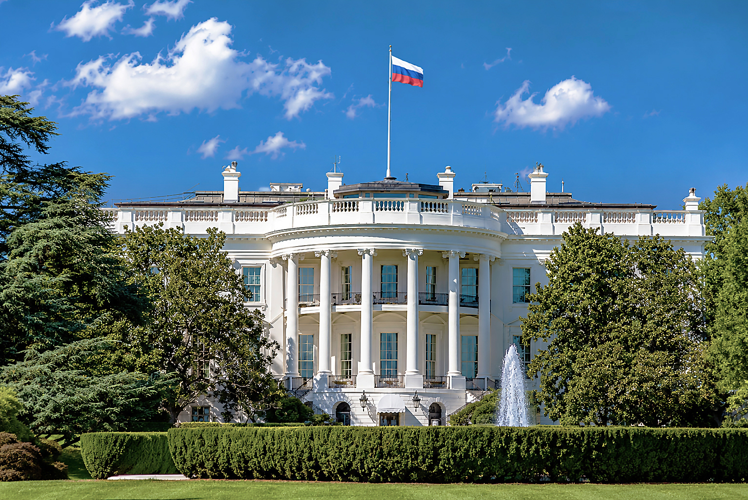 white-house full-view russian flag a